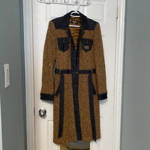 D&G Women's Tweed & Denim Trench